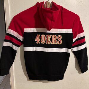 NFL San Fransico 49ERS TEAM APPAREL Red/Black/White Hoodie size Large